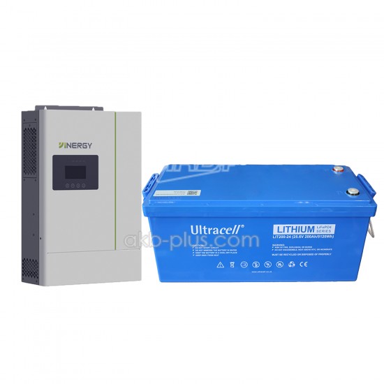 Комплект резервного питания  Inergy Dipower  3.6 кВт/  Ultracell LiFePO4 24(25.6)V 200Ah - купить